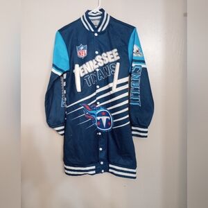 NFL Tennessee Titans Women's Snap Closure Varsity Jacket Dress